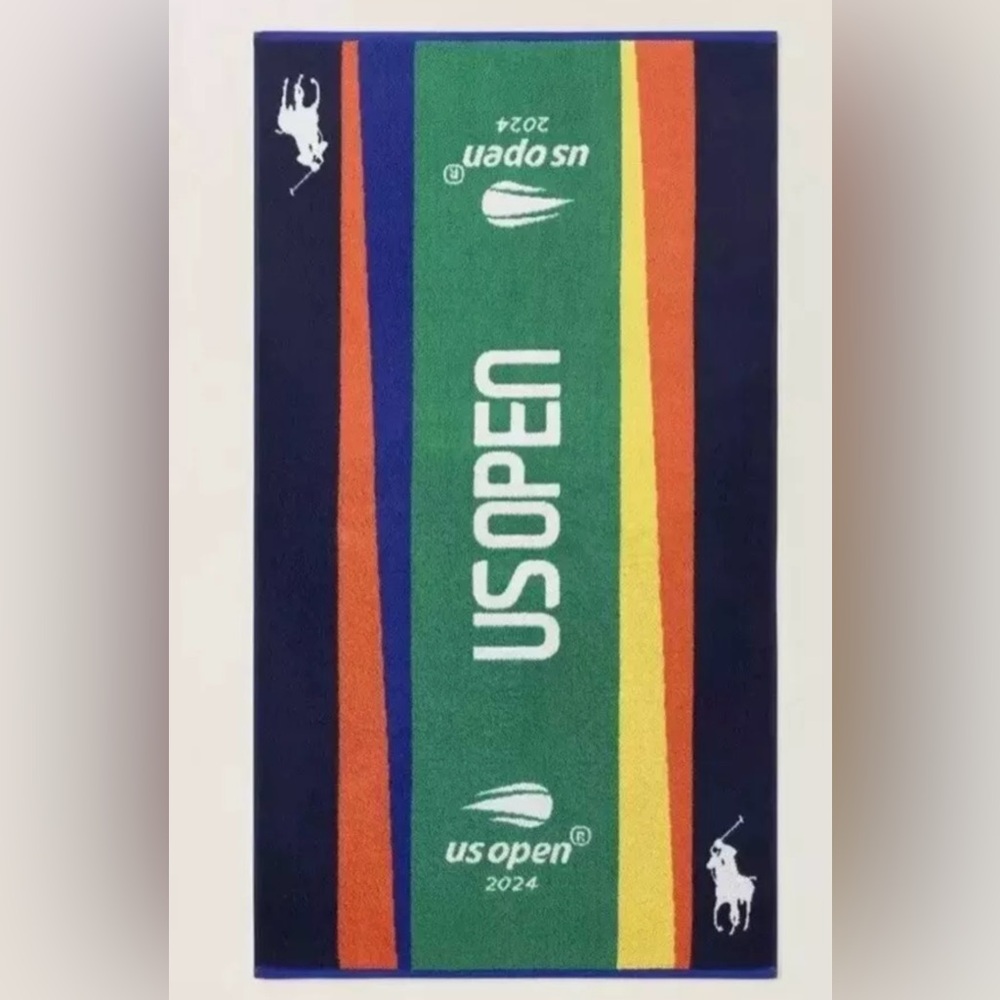 NWT 2024 DATED Official US Open Tennis Player Towel Polo Ralph Lauren NYC 44x24
